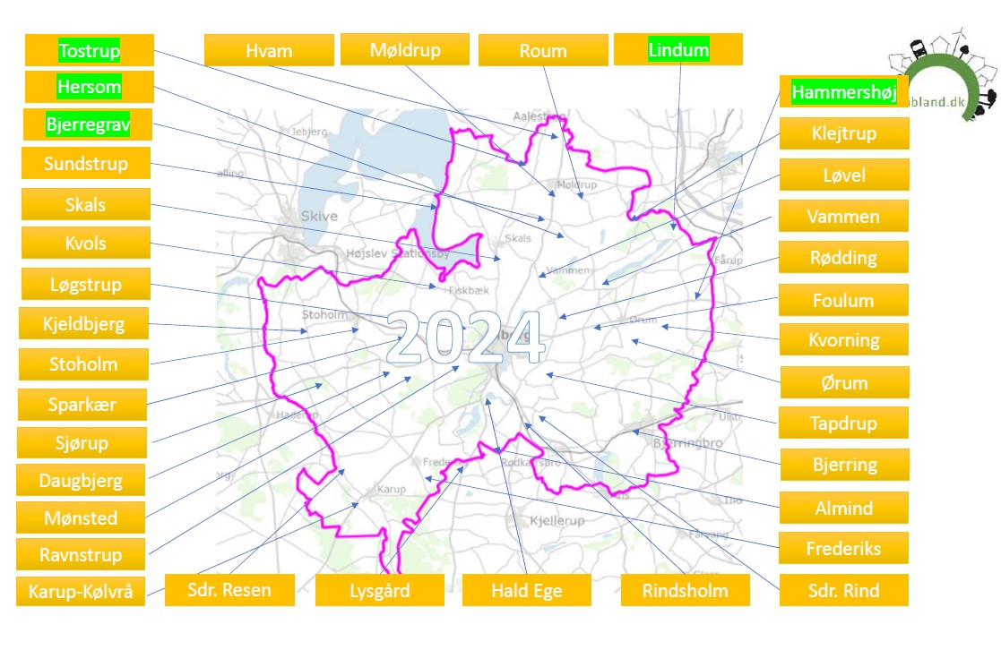 Pedelbyer i 2024. De grønne byer er startet op under 2024.